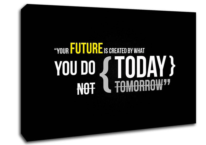 Motivational Quote Your Future Is Created By What You Do Canvas Wall Art