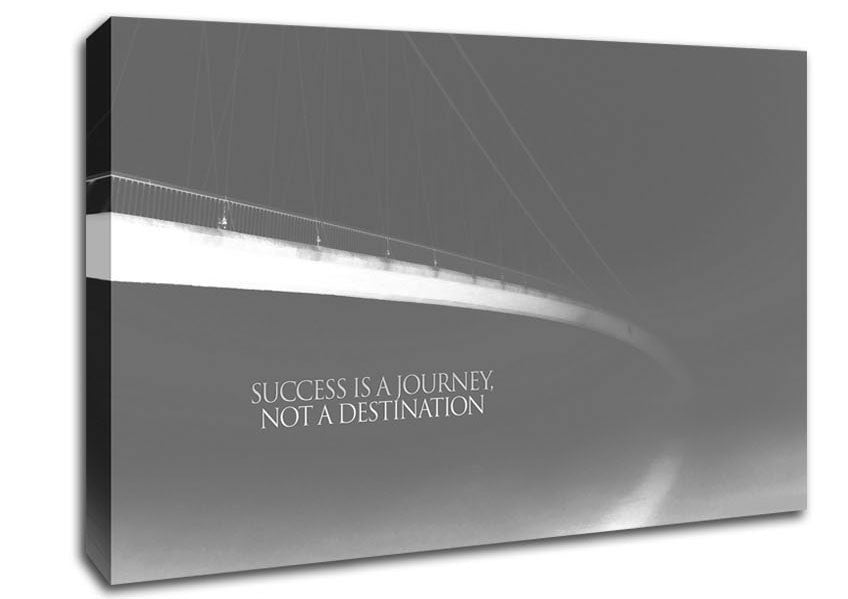 Success Is A Journey Grey Canvas Wall Art