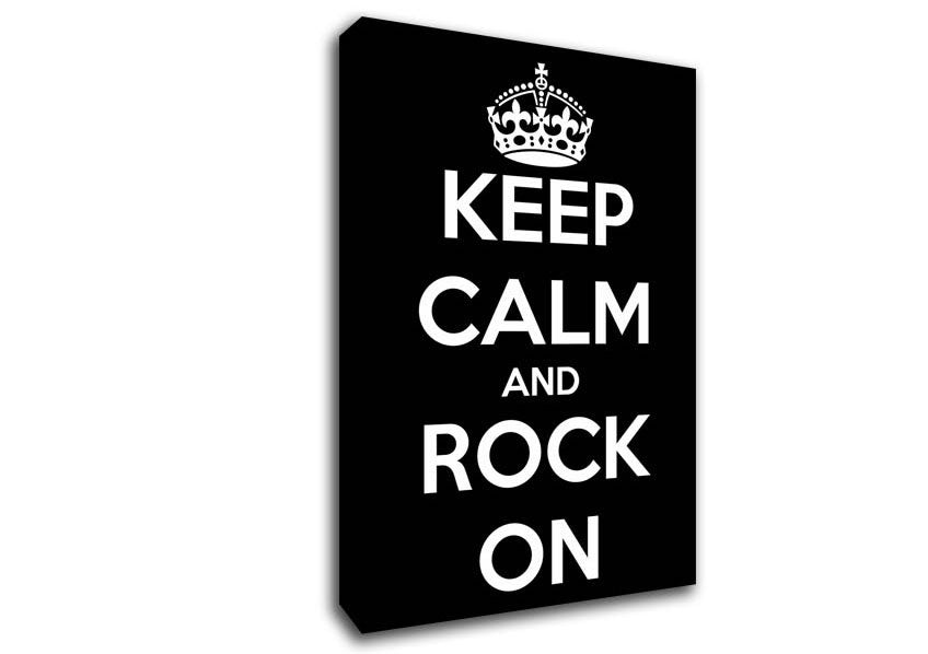 Keep Calm And Rock On Canvas Wall Art