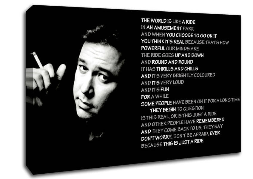 Motivational Quote Bill Hicks The World Is Like A Ride Canvas Wall Art