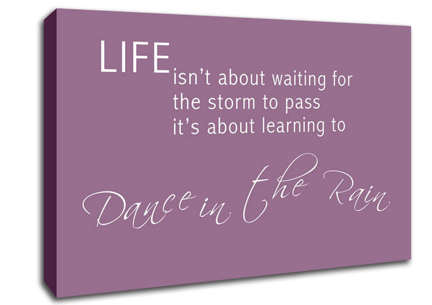Life Isnt About Waiting 2 Dusty Pink Canvas Wall Art