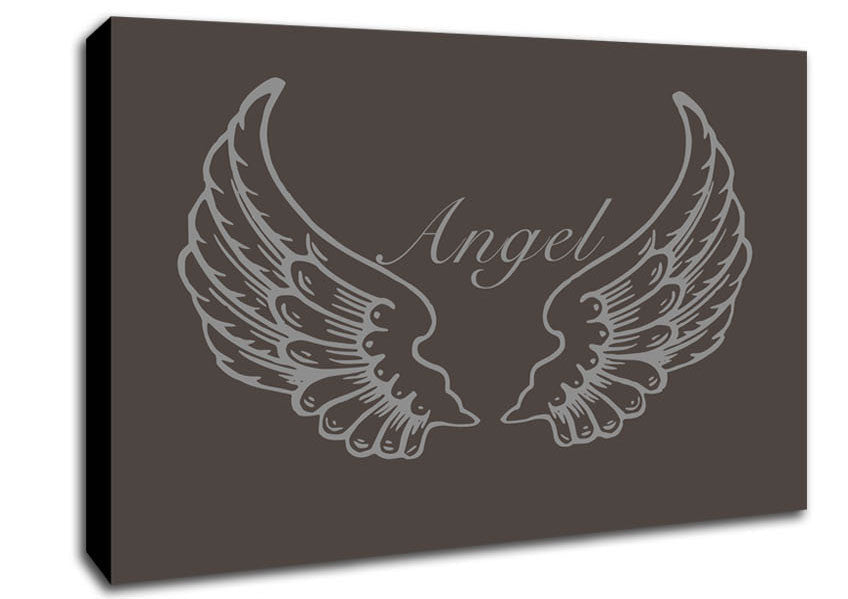 Angel Wings Chocolate Canvas Wall Art