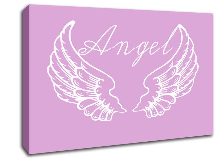 Angel Wings 4 Pink Canvas Wall Art