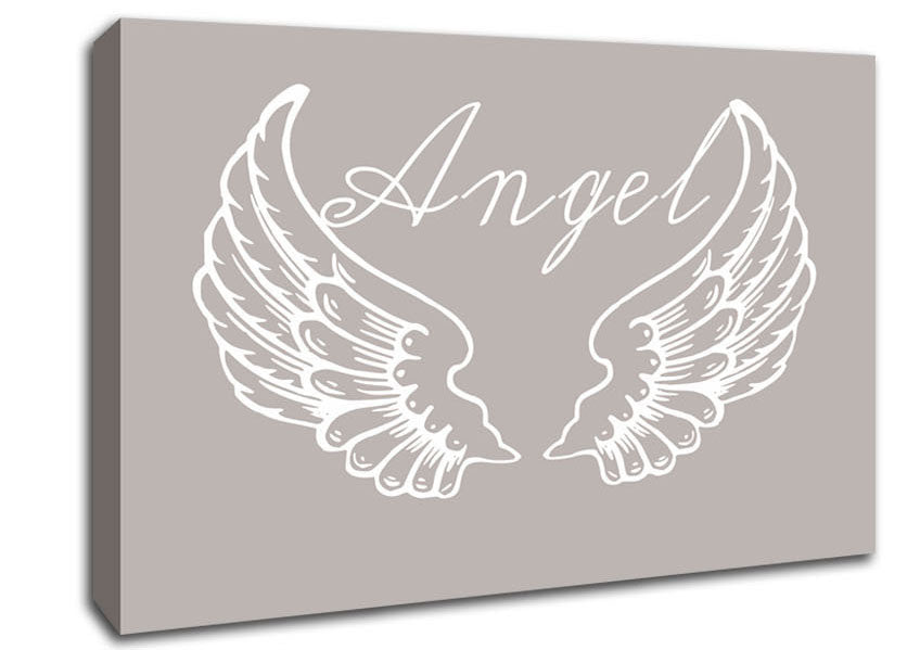 Angel Wings 4 Beige Canvas Wall Art