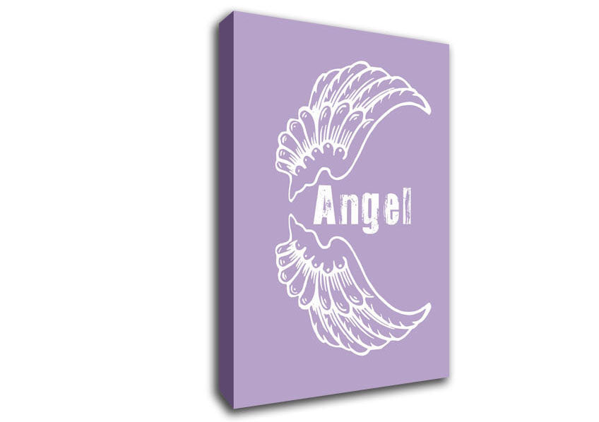 Angel Wings 3 Lilac Canvas Wall Art