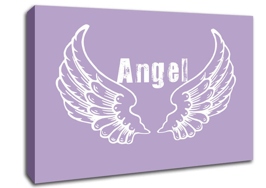 Angel Wings 2 Lilac Canvas Wall Art