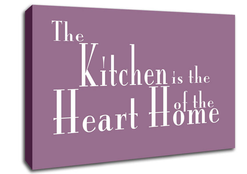 Kitchen Quote The Kitchen Is The Heart Of The Home 2 Dusty Pink Canvas Wall Art