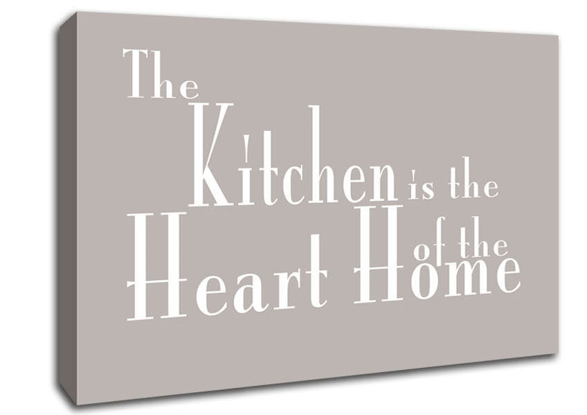 Kitchen Quote The Kitchen Is The Heart Of The Home 2 Beige Canvas Wall Art