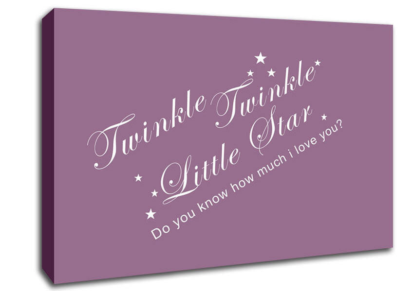 Twinkle Twinkle Little Star 2 Dusty Pink Canvas Wall Art