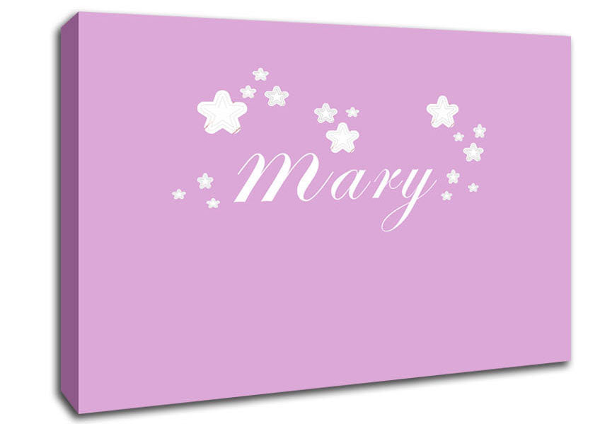 Your Name In Stars Pink Canvas Wall Art