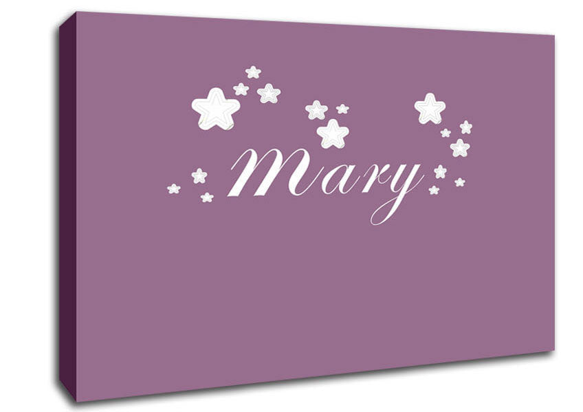 Girls Room Quote Your Name In Stars Dusty Pink Canvas Wall Art