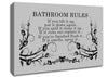 Bathroom Quote Bathroom Rules 2 Grey Canvas Wall Art
