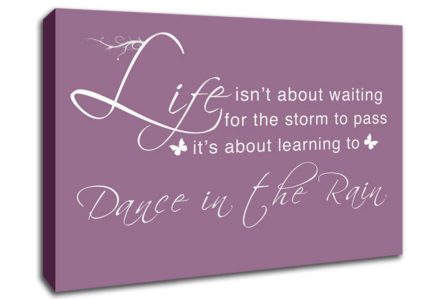 Life Isnt About Waiting Dusty Pink Canvas Wall Art