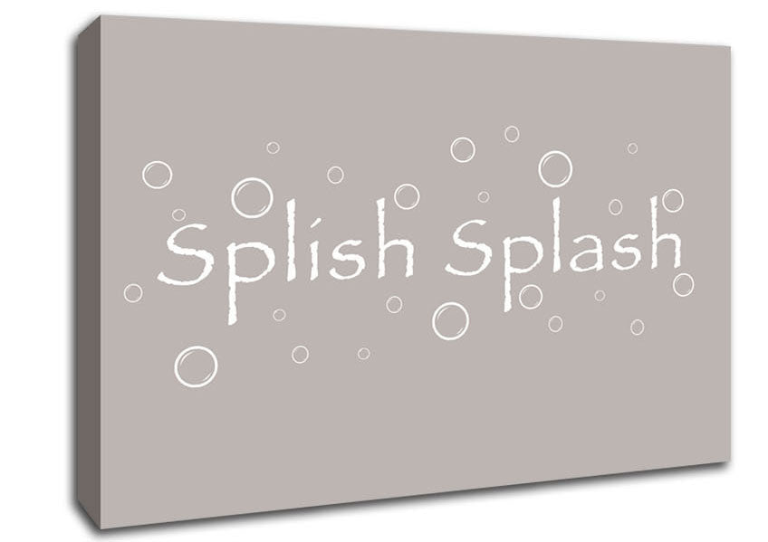 Bathroom Quote Splish Splash Bathroom Beige Canvas Wall Art