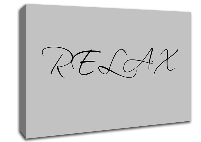 Bathroom Quote Relax Grey Canvas Wall Art