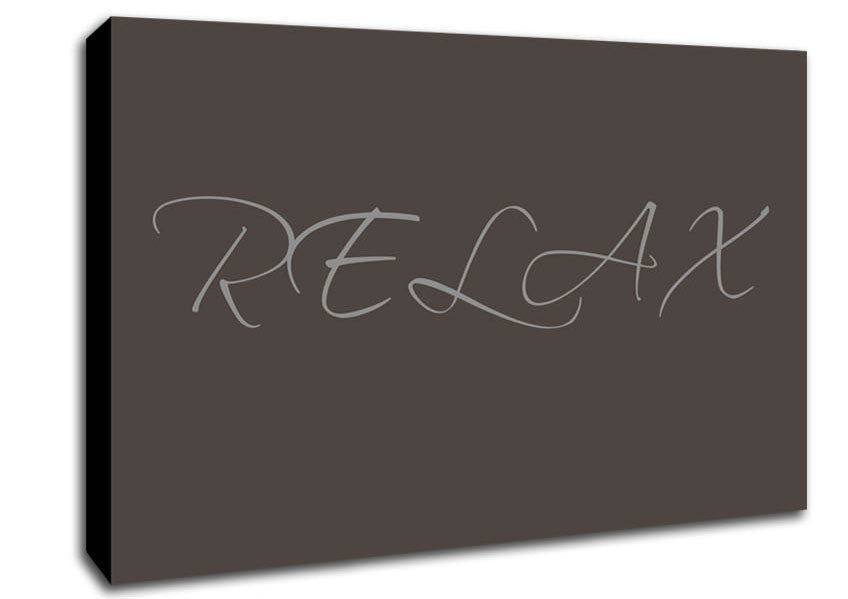 Bathroom Quote Relax Chocolate Canvas Wall Art