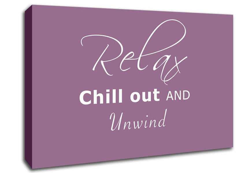 Bathroom Quote Relax Chill Out Dusty Pink Canvas Wall Art