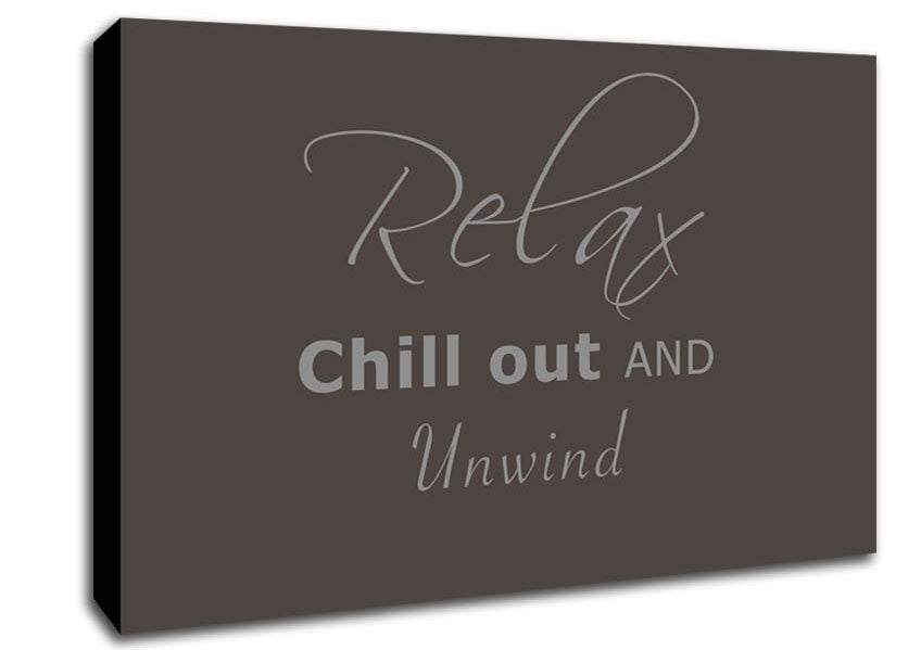 Bathroom Quote Relax Chill Out Chocolate Canvas Wall Art