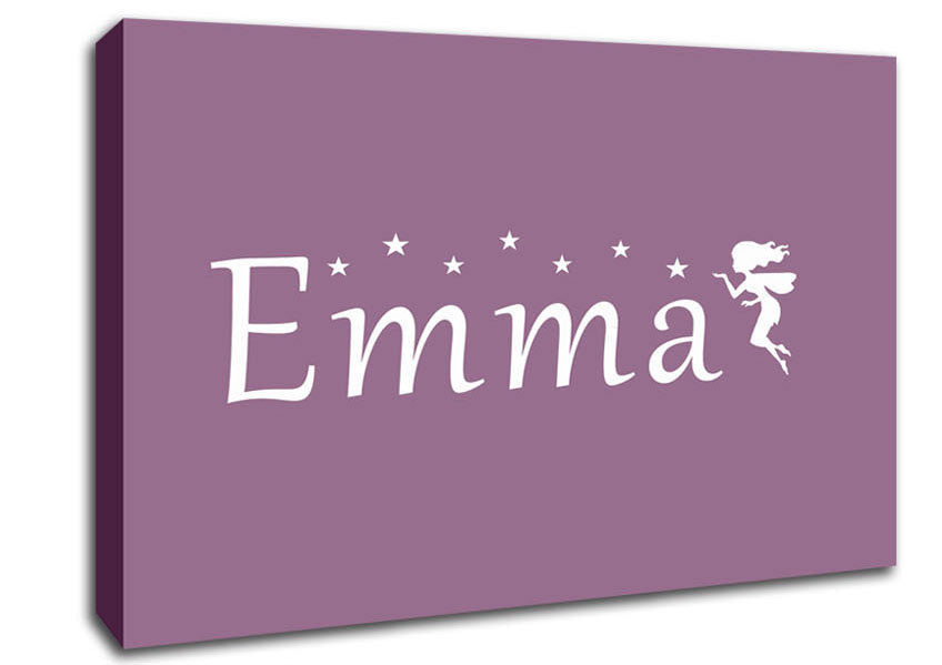 Your Name In Fairy Dust Dusty Pink Canvas Wall Art
