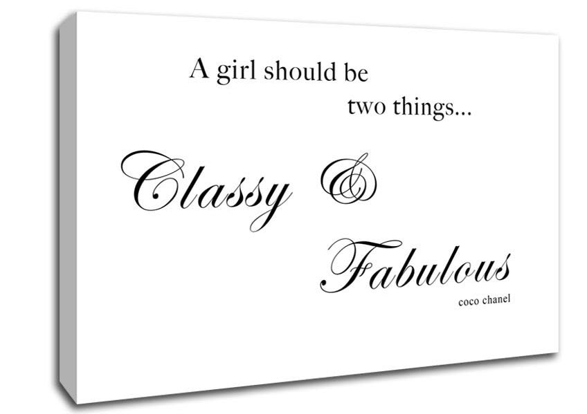 Classy n Fabulous White Canvas Wall Art