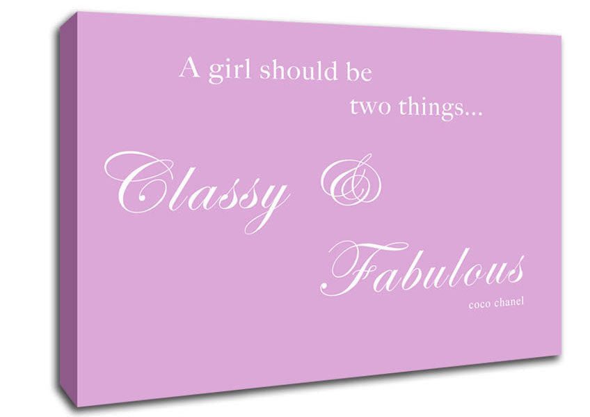 Classy n Fabulous Pink Canvas Wall Art