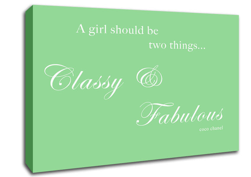 Classy n Fabulous Green Canvas Wall Art