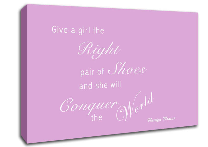 The Right Pair Of Shoes Marilyn Monroe Pink Canvas Wall Art