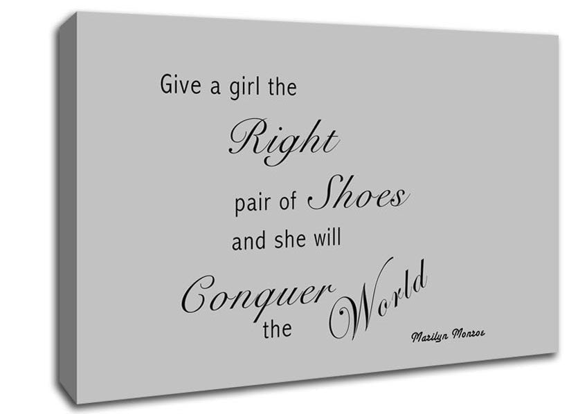 The Right Pair Of Shoes Marilyn Monroe Grey Canvas Wall Art
