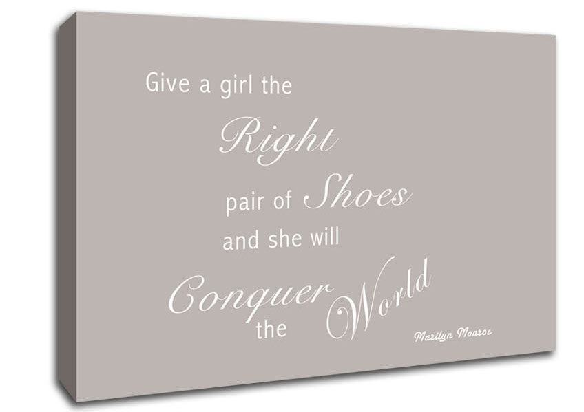 The Right Pair Of Shoes Marilyn Monroe Beige Canvas Wall Art