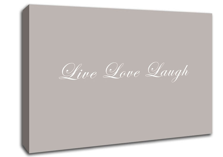 Love Quote Live Love Laugh 2 Beige Canvas Wall Art