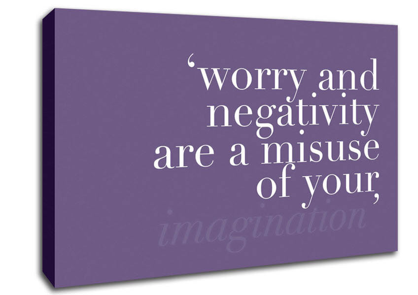 Dont Misuse Your Imagination Lilac Canvas Wall Art
