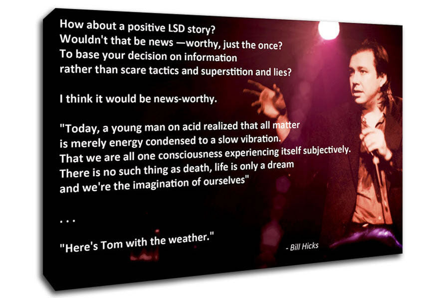 Motivational Quote Bill Hicks Imagination Of Ourselves Canvas Wall Art