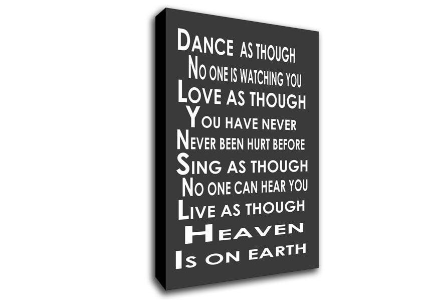 Home Quote Heaven Is On Earth Canvas Wall Art