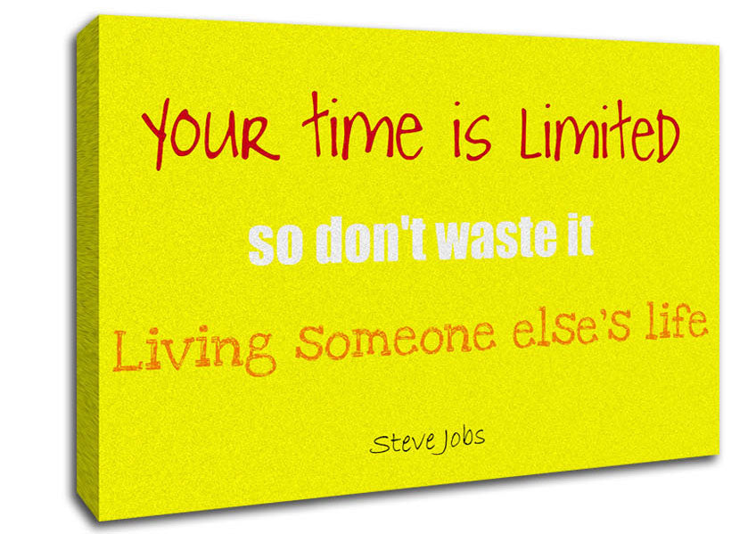 Motivational Quote Steve Jobs-Quote1 Canvas Wall Art