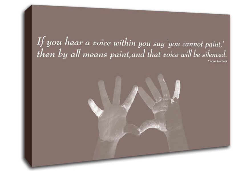 Vincent Van Gogh If You Hear A Voice Beige Canvas Wall Art