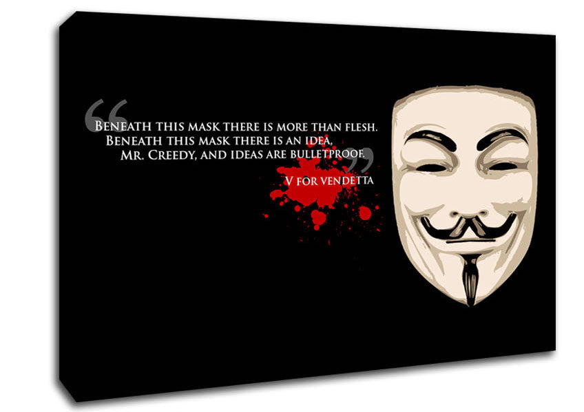 Motivational Quote V For Vendetta Canvas Wall Art