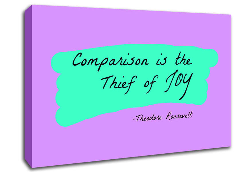 Theodore Roosevelt Comparison Is The Thief Of Joy Canvas Wall Art