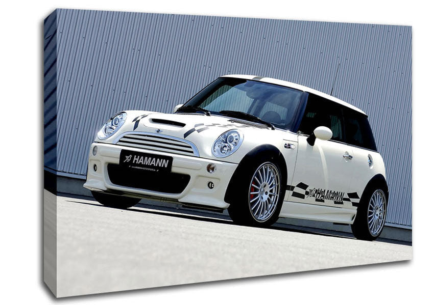 White Mini Side Profile Canvas Wall Art
