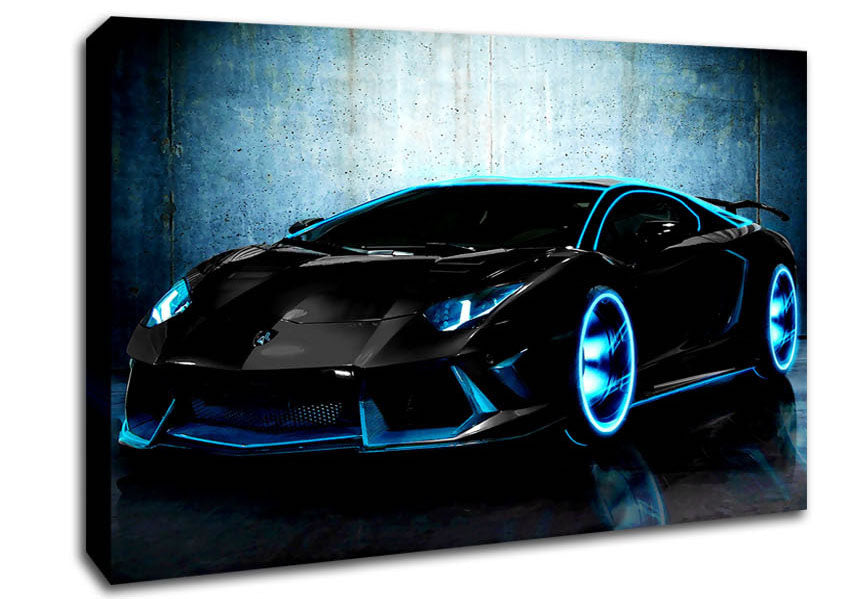 Tron Lamborghini Aventador Canvas Wall Art