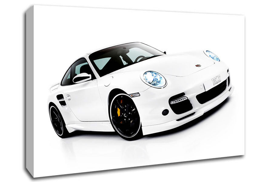Porsche 911 Gt White Canvas Wall Art
