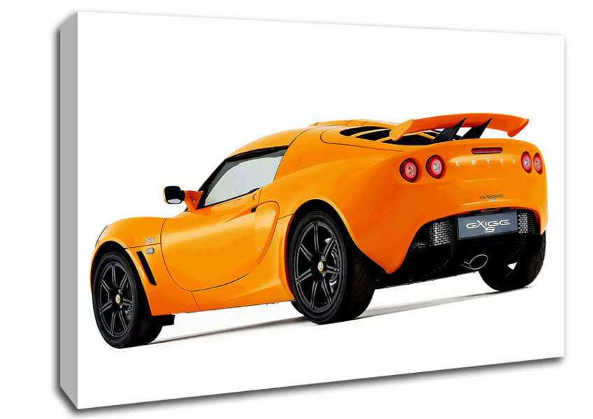 Orange Lotus Elite Rear Canvas Wall Art