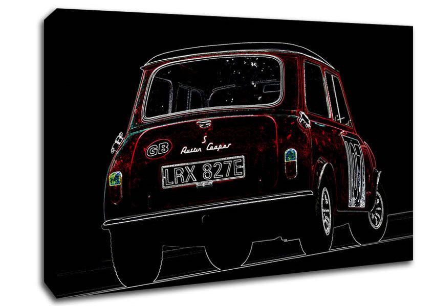 Mini Cooper Rear Canvas Wall Art