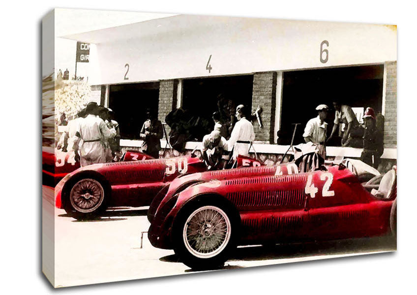 Formula One Classic Pit Stops Canvas Wall Art