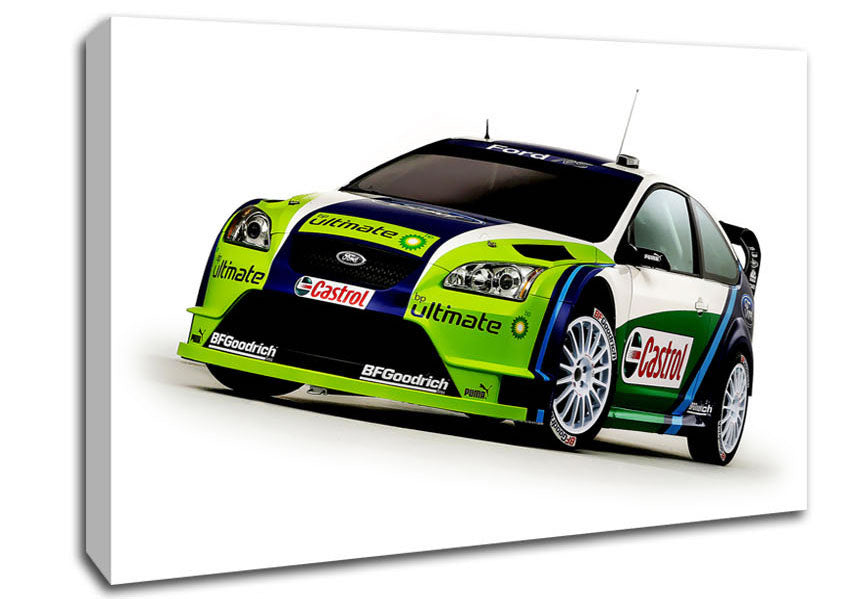 Ford Focus Rally Car Canvas Wall Art