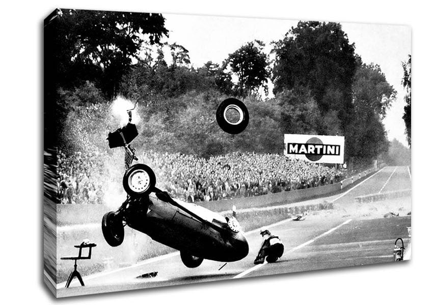 Crash On The Tracks Canvas Wall Art