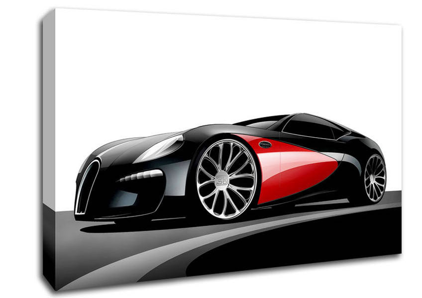 Bugatti Veyron Mean Machine Canvas Wall Art