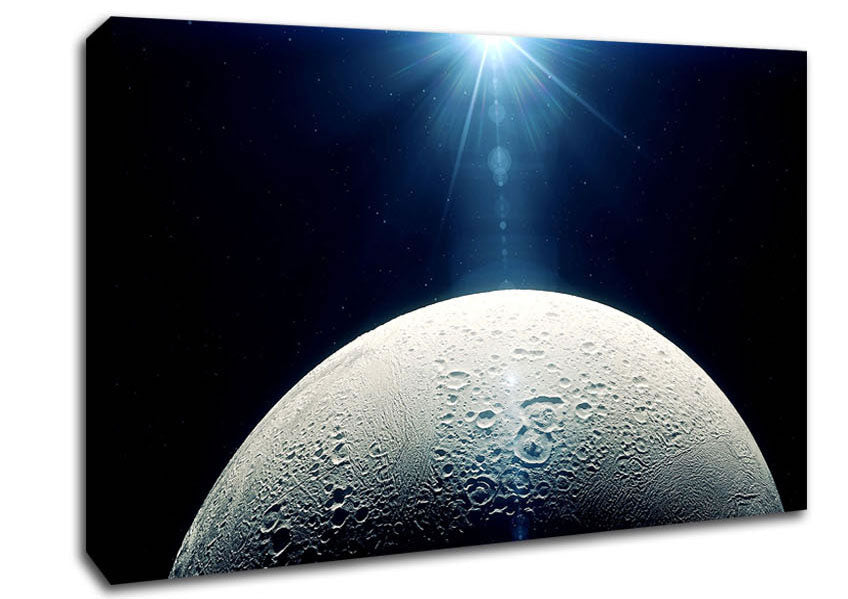 Moon In Space Canvas Wall Art