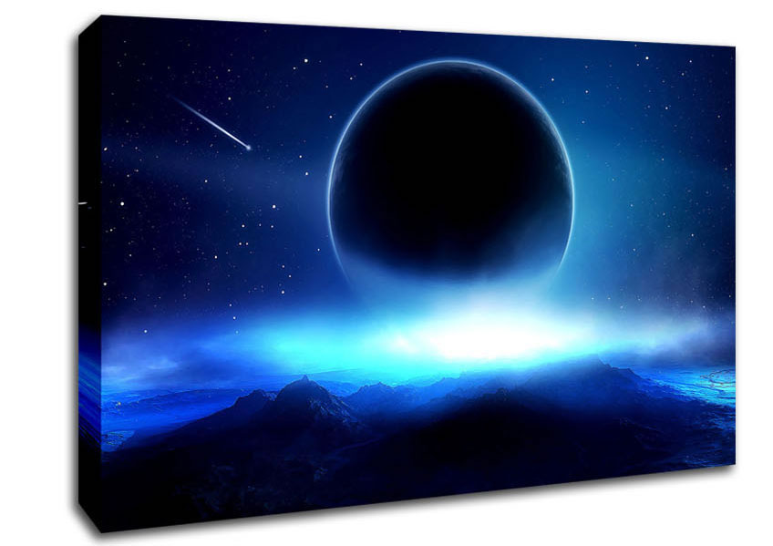 Universe From The Blue Planet Canvas Wall Art