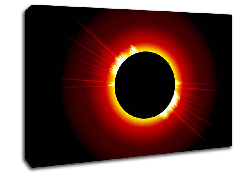 Stunning Fire Sun Eclipse Canvas Wall Art