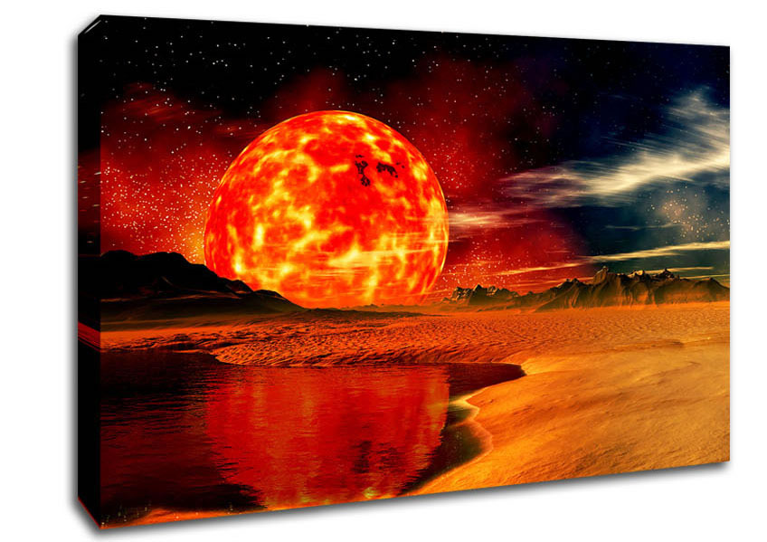 The Sun On Mars Canvas Wall Art